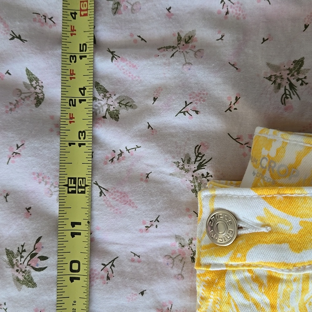 Chico's Yellow Paisley Pants - Picture 8 of 9